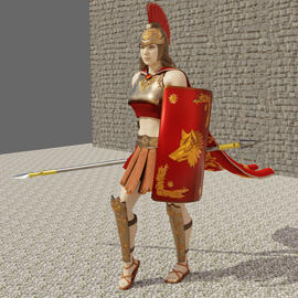 Female Spartan Warrior | 3D game ready | Realistic Character